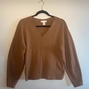 H&M Classic Tan V-Neck Sweater